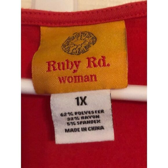 Ruby Rd Embellished Embroidery Top - Picture 4 of 5